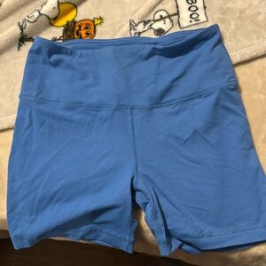 Blue athletic shorts